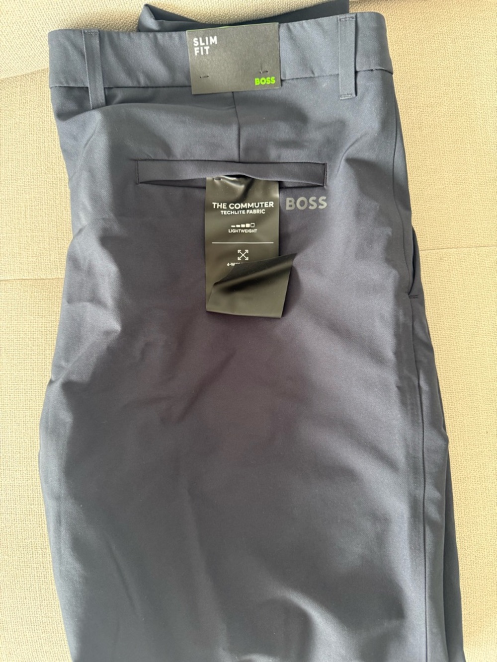 Boss Navy Slim Fit 'The Commuter' Dress Pants